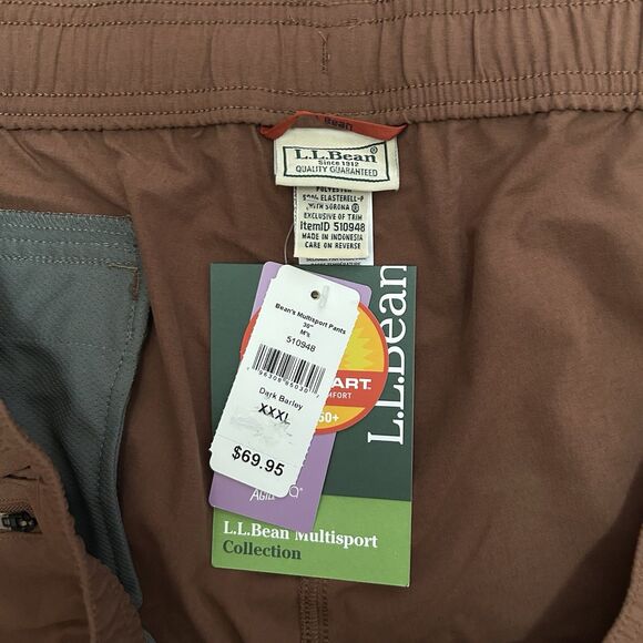 LL Bean Multisport Pants Mens XXXL Dark Barely 30" Performance Hiking Outdoor - Picture 4 of 9